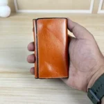جاکلیدی چرم سهلت دکمهای مدل سایه کد 110