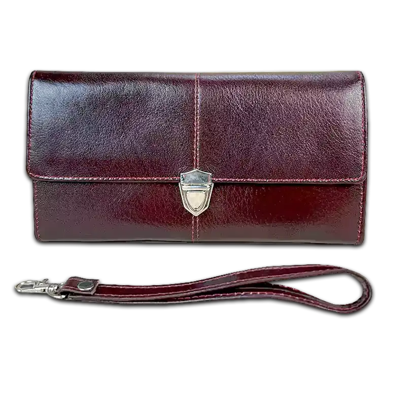 کیف چک اسپرت چرم طبیعی مدل ره‌نگار کد 128